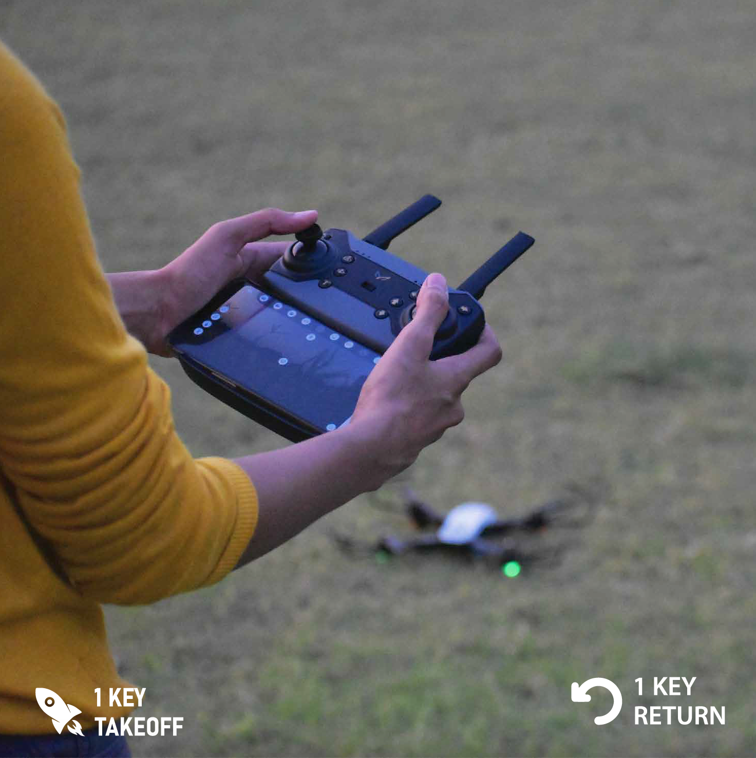 garuda drone 1 key take off and landing