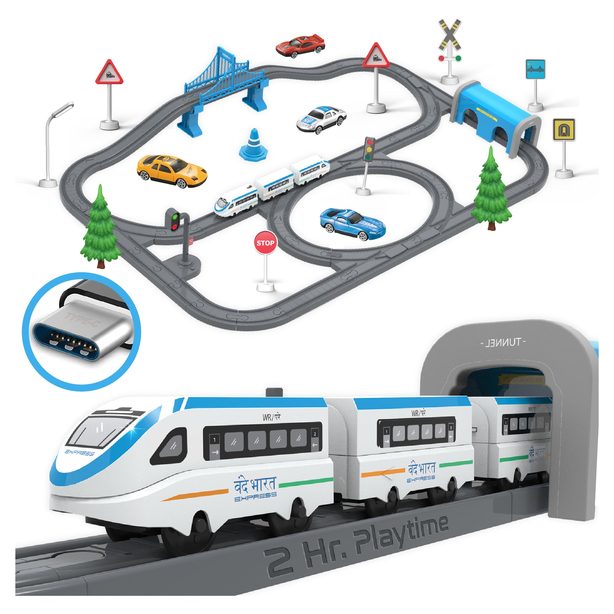 Rail Electric Train Sets For Kids BOOGYWOOGY BHARAT Express