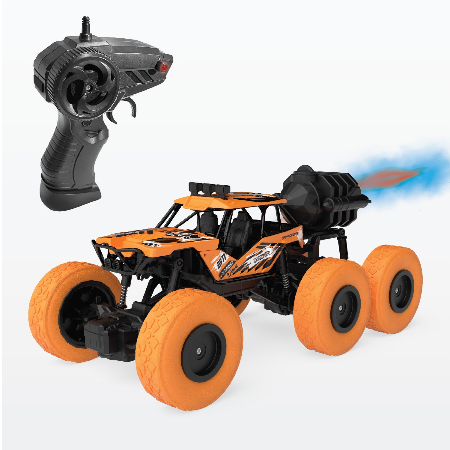 DUZTER Smoker THE OFF ROADER 4WD Remote Control Car Orange