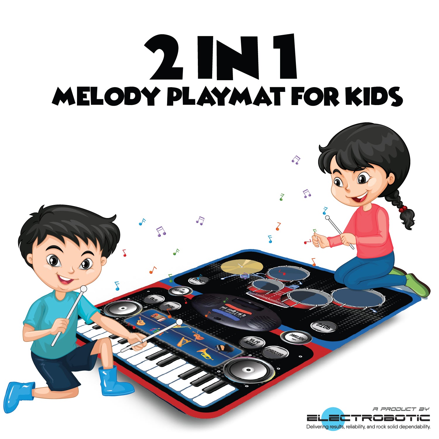 2-in-1 Musical Playmat for Kids | Interactive Toy for Kids 3