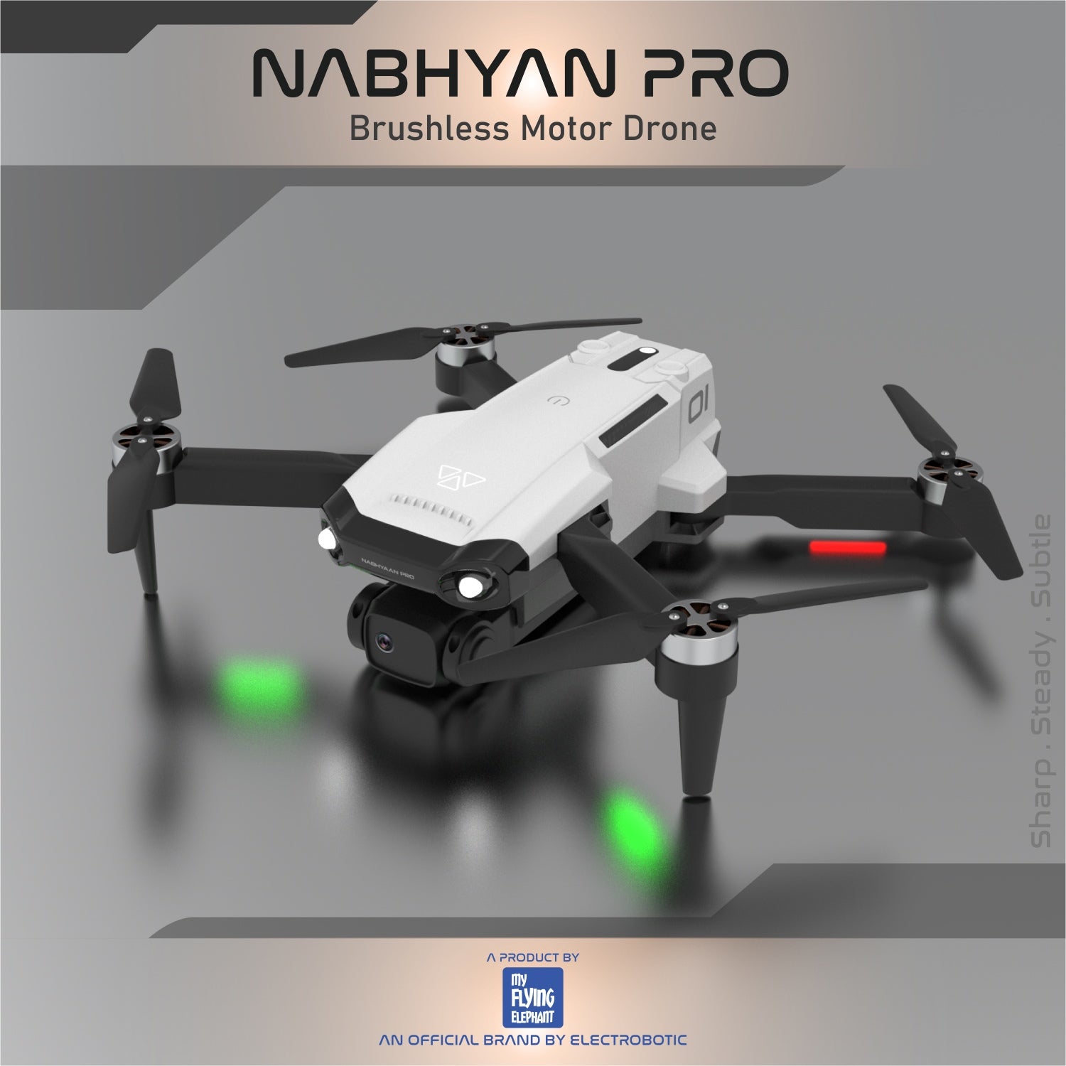 NABHYAN PRO Drone 1080 WHITE BRUSHLESS Motor WiFi HD 1080P 720 P FPV Dual Camera Drone
