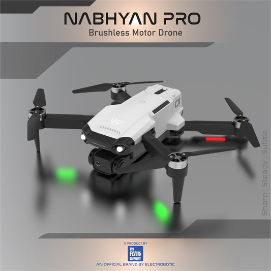 NABHYAN PRO Drone 1080 WHITE | BRUSHLESS Motor | WiFi HD 1080P + 720 P FPV Dual Camera Drone