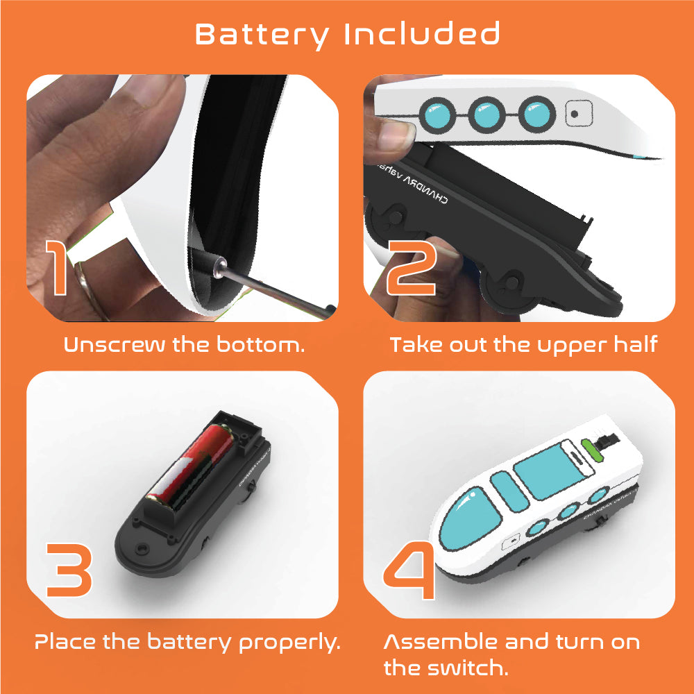 BOOGYWOOGY Space-Themed Train Set | 33-Piece Battery-Operated Magnetic Train Toy with Lights & Sounds | DIY Educational Railway Track Set for Kids 3+ | Fun Space Train Toy | Made in India