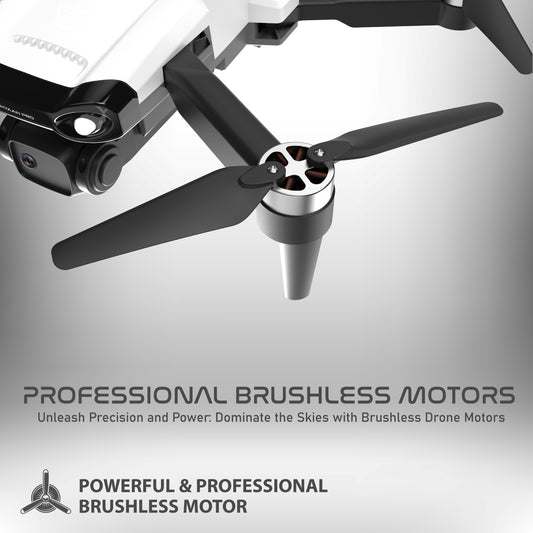 NABHYAN PRO Drone 1080 WHITE | BRUSHLESS Motor | WiFi HD 1080P + 720 P FPV Dual Camera Drone