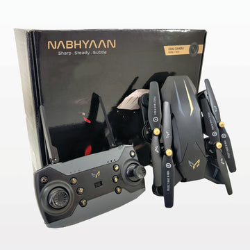 NABHYAAN Drone 1080 BLACK | WiFi HD 1080P + 720 P FPV Dual Camera Drone | BOX VERSION | Position Locking Drone