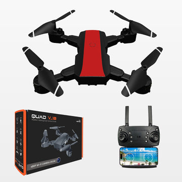 QUAD V 18 RED | WiFi 480P FPV Dual Camera | Position Locking Drone