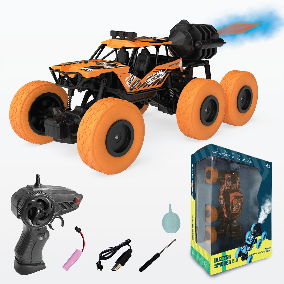 DUZTER - Smoker 6.0 THE OFF ROADER - 4WD Remote Control Car - Orange