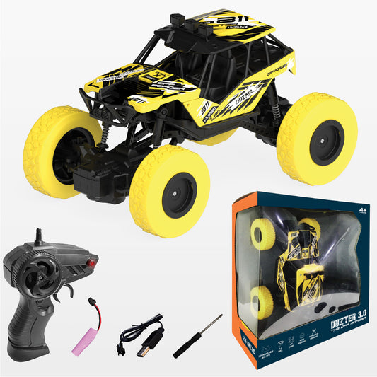 DUZTER- THE OFF ROADER - RC car 2.4GHZ with 3.7V Rechargeable Battery - Yellow