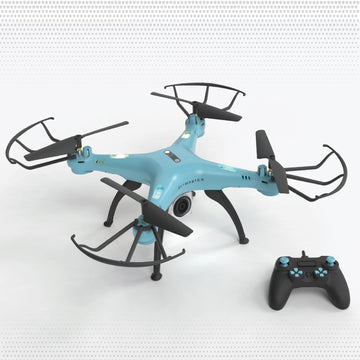 Skymaster Pro Drone with 720p HD Camera Packed with features The most affordable Drone with 360 flips and stunts for kids! - Navy Blue
